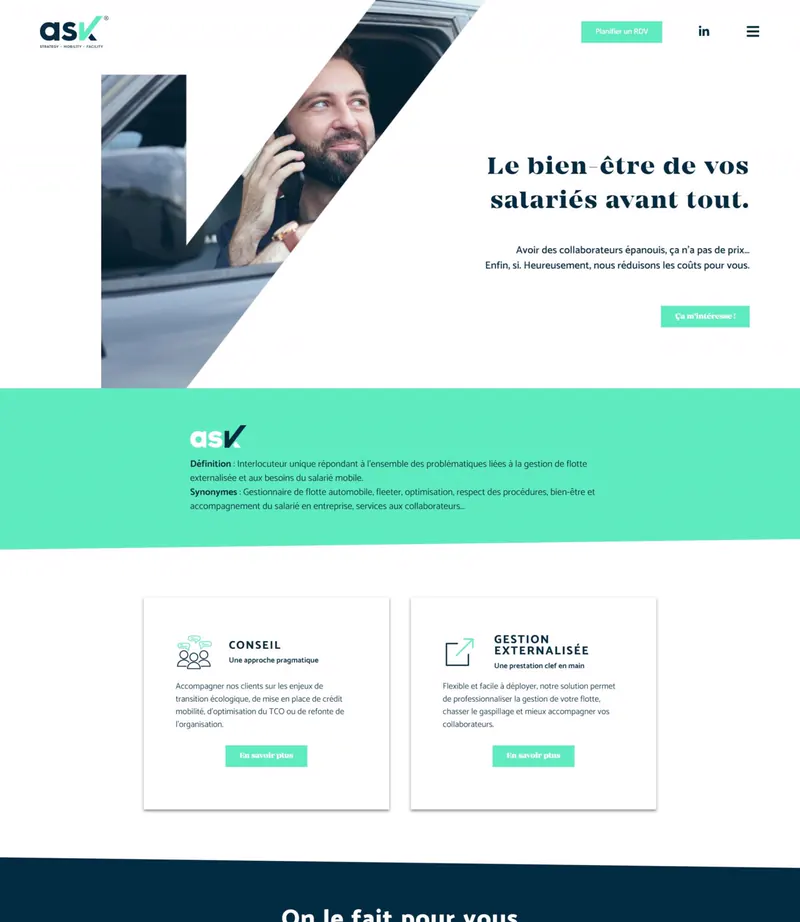 Page d'accueil du site Ask-Group