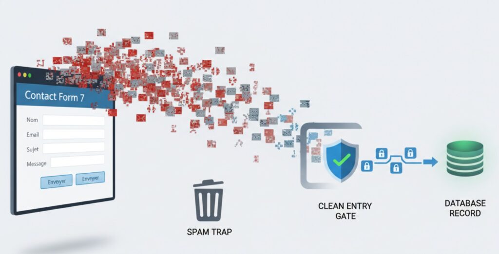 Comment bloquer efficacement le spam sur Contact Form 7 sans empêcher l’enregistrement en base de données