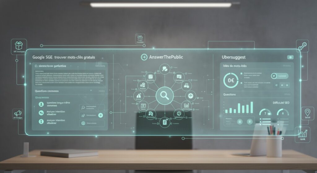 Comment trouver des mots-clés avec 0€ de budget grâce à Google SGE, Ubersuggest et AnswerThePublic