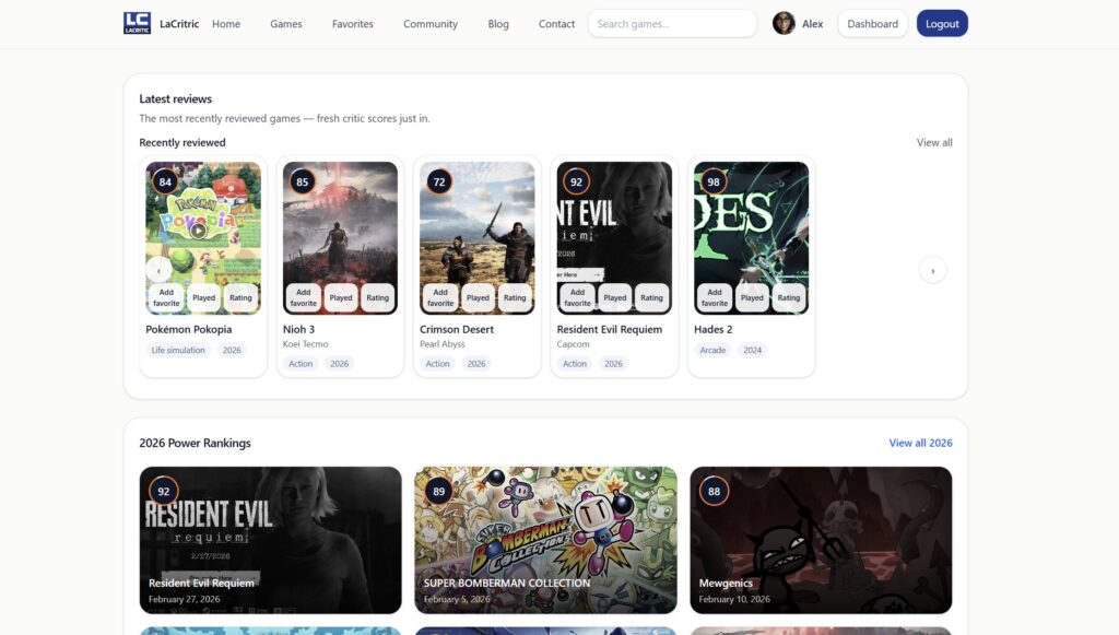 LaCritic : pourquoi j’ai voulu créer un site inspiré d’OpenCritic