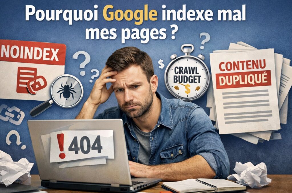 Pourquoi Google indexe mal mes pages ? noindex, crawl budget, contenu duplique