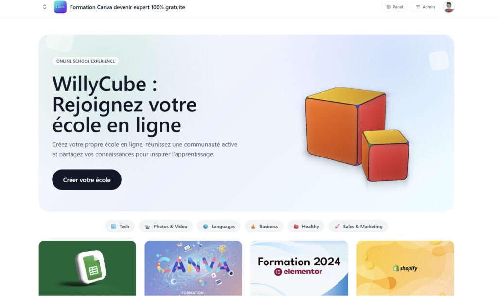 WillyCube : Journal de laboratoire d’une plateforme e-learning nouvelle génération